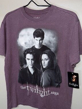 Twilight Saga Graphic Tee - Mauve Purple Short Sleeve